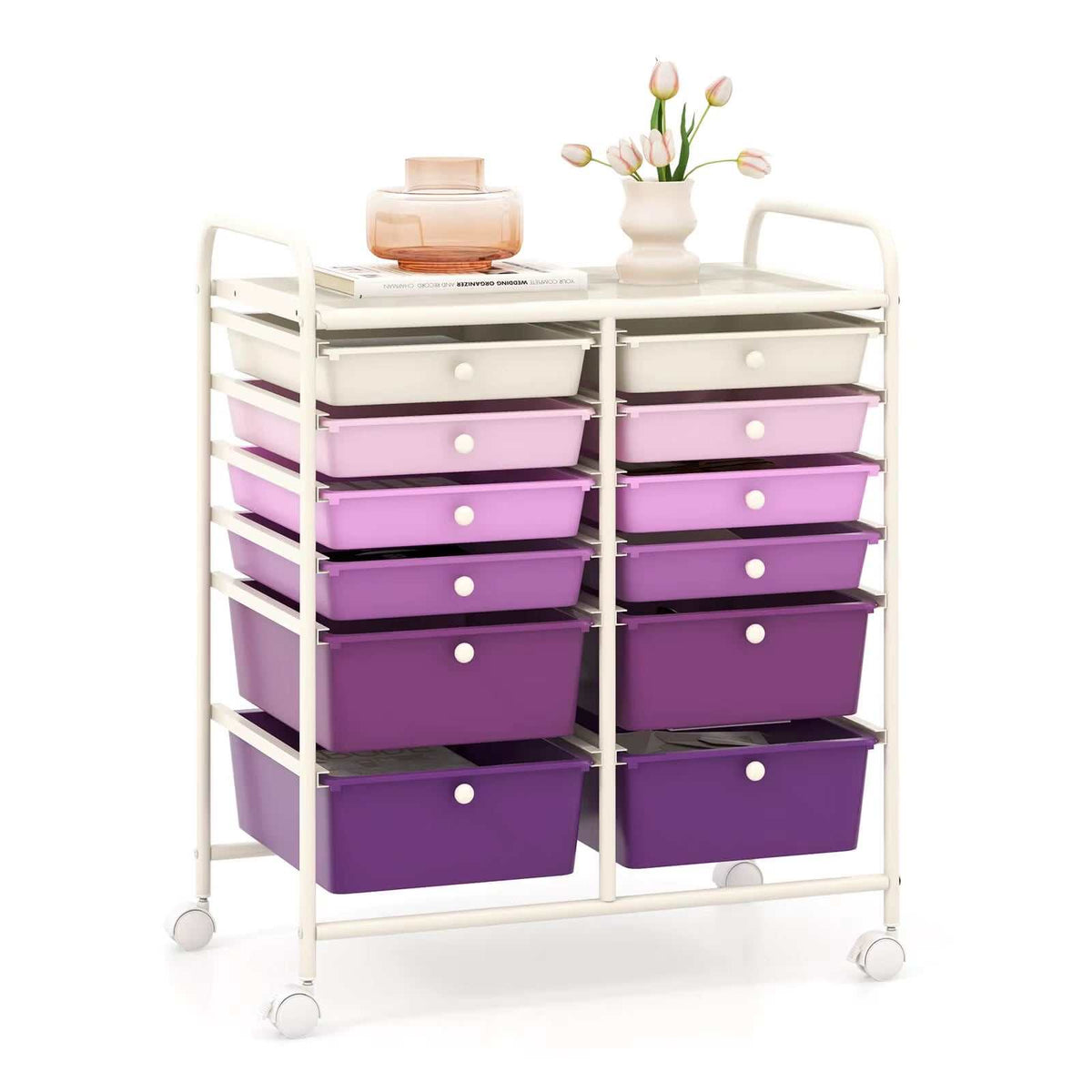 12-Drawer Storage Cart
