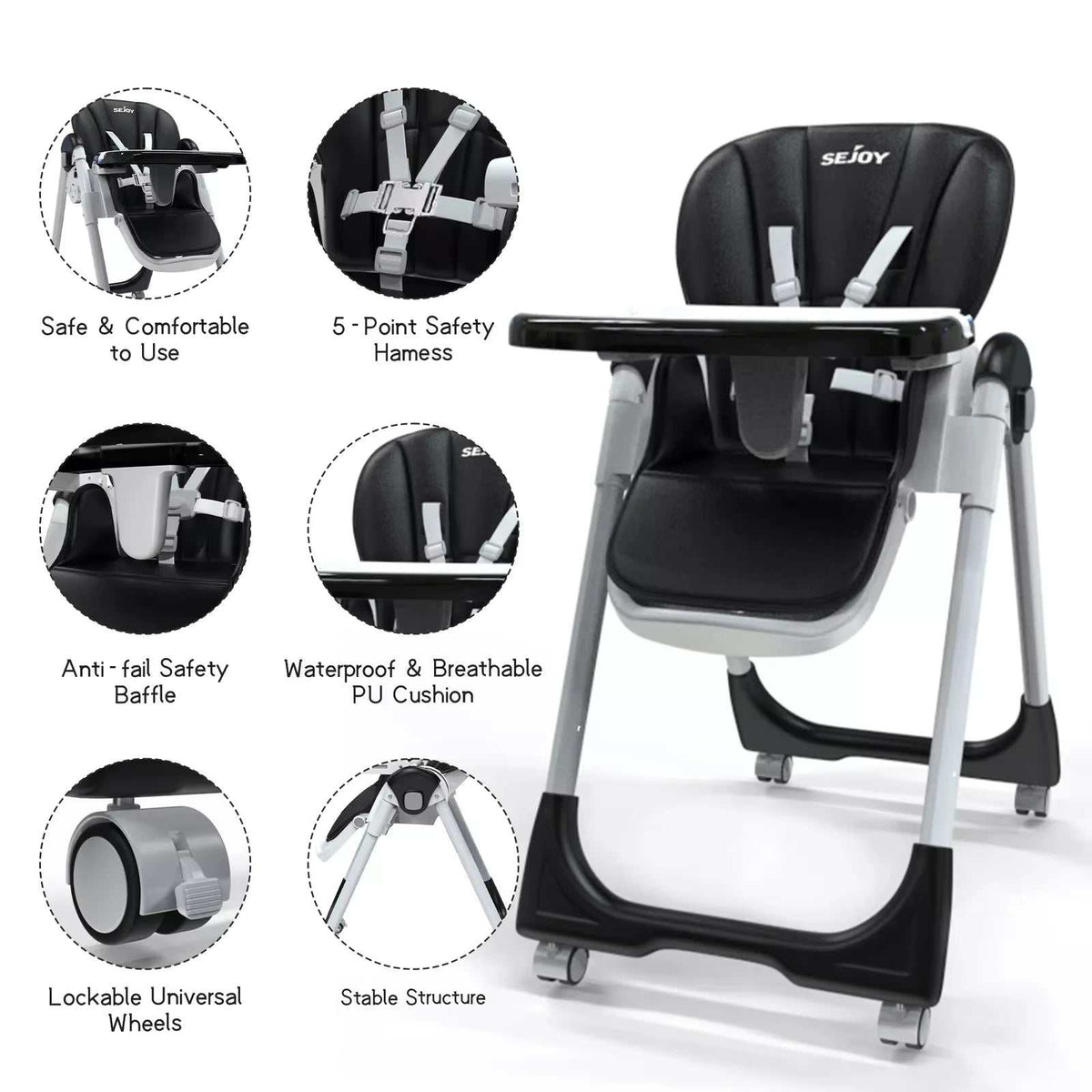 Foldable Baby High Chair