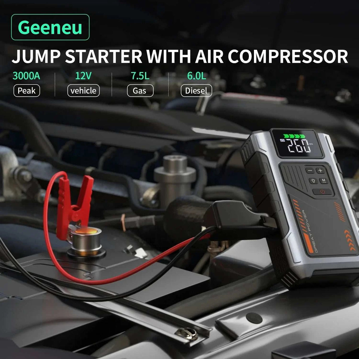 12V Portable Jump Air Compressor