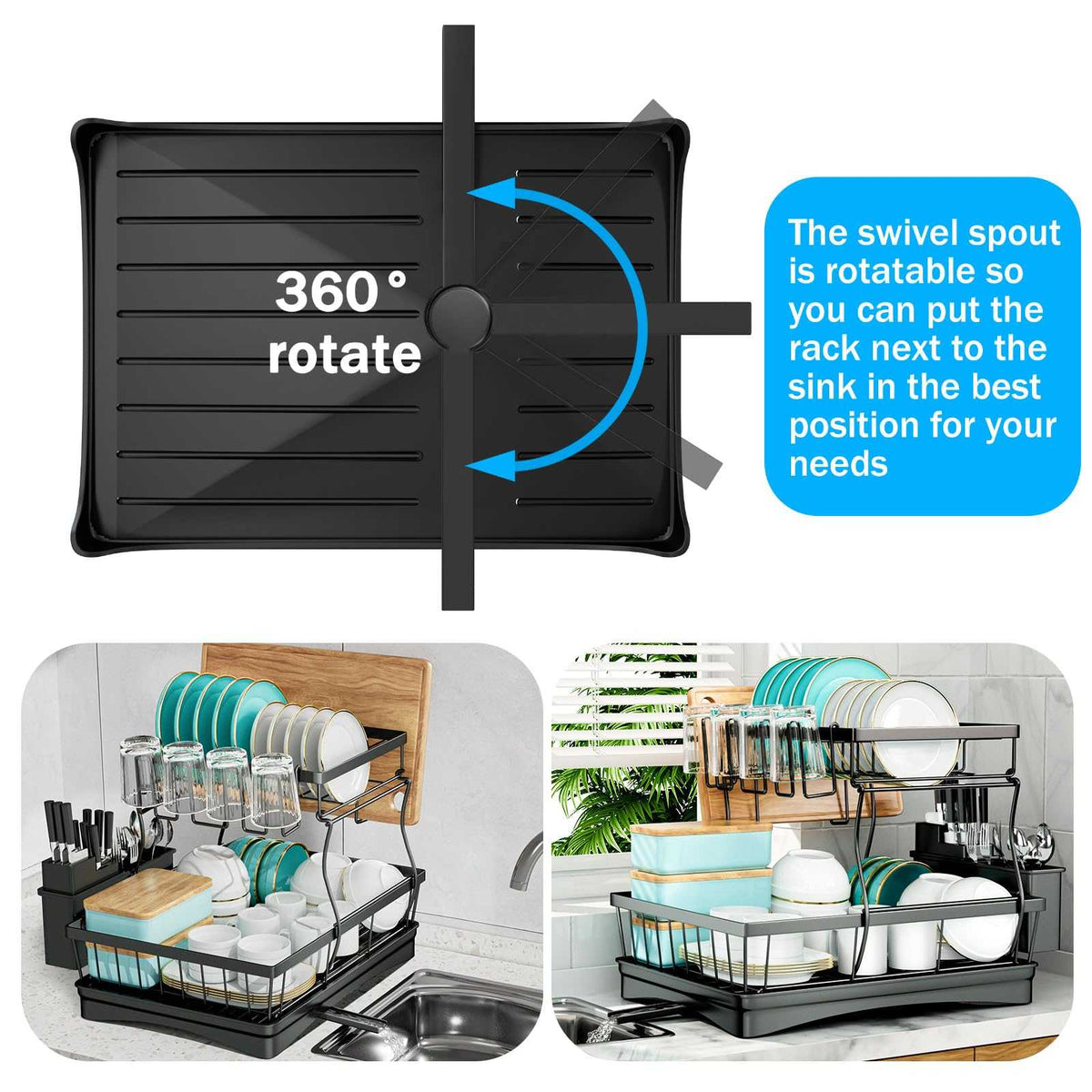 Large 2-Tier Removable Dish