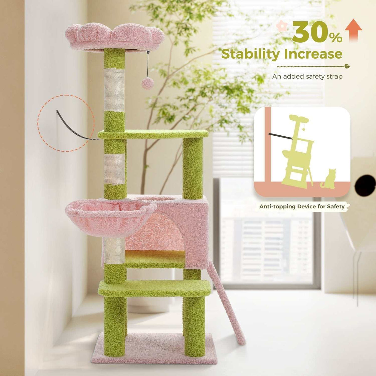 Multi-Level Flower Cat Tree