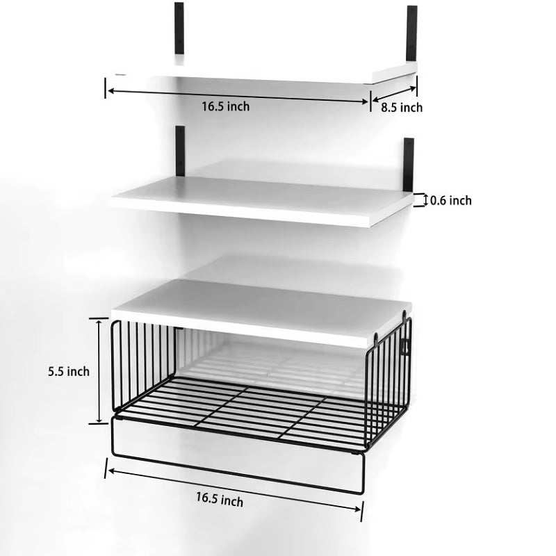 Wall Mounted Wood Floating Shelves
