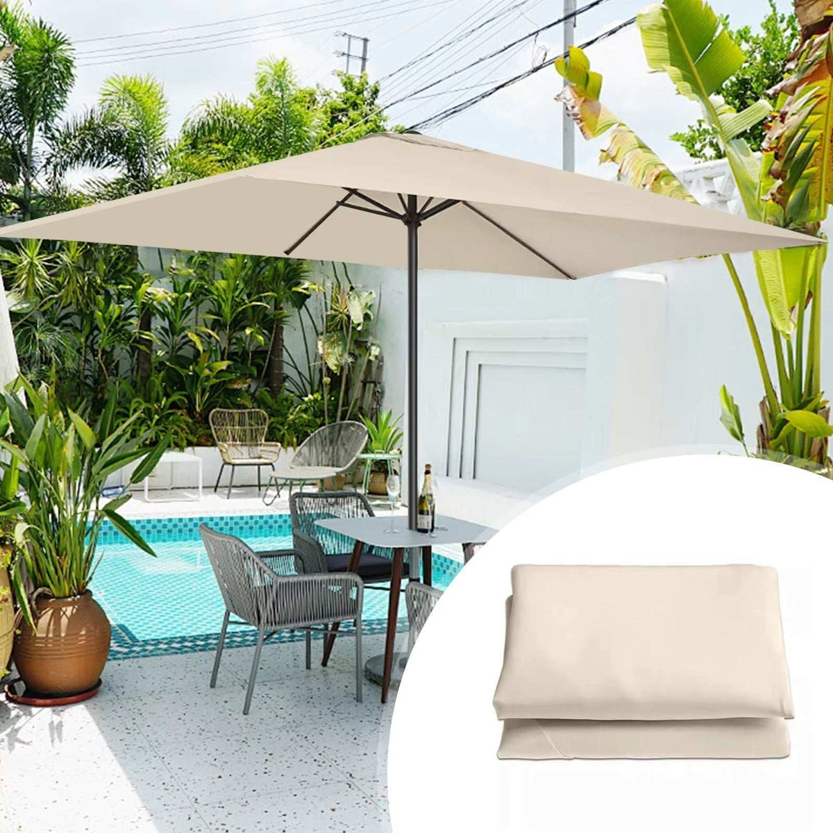 Garden Parasol Replacement Canopy