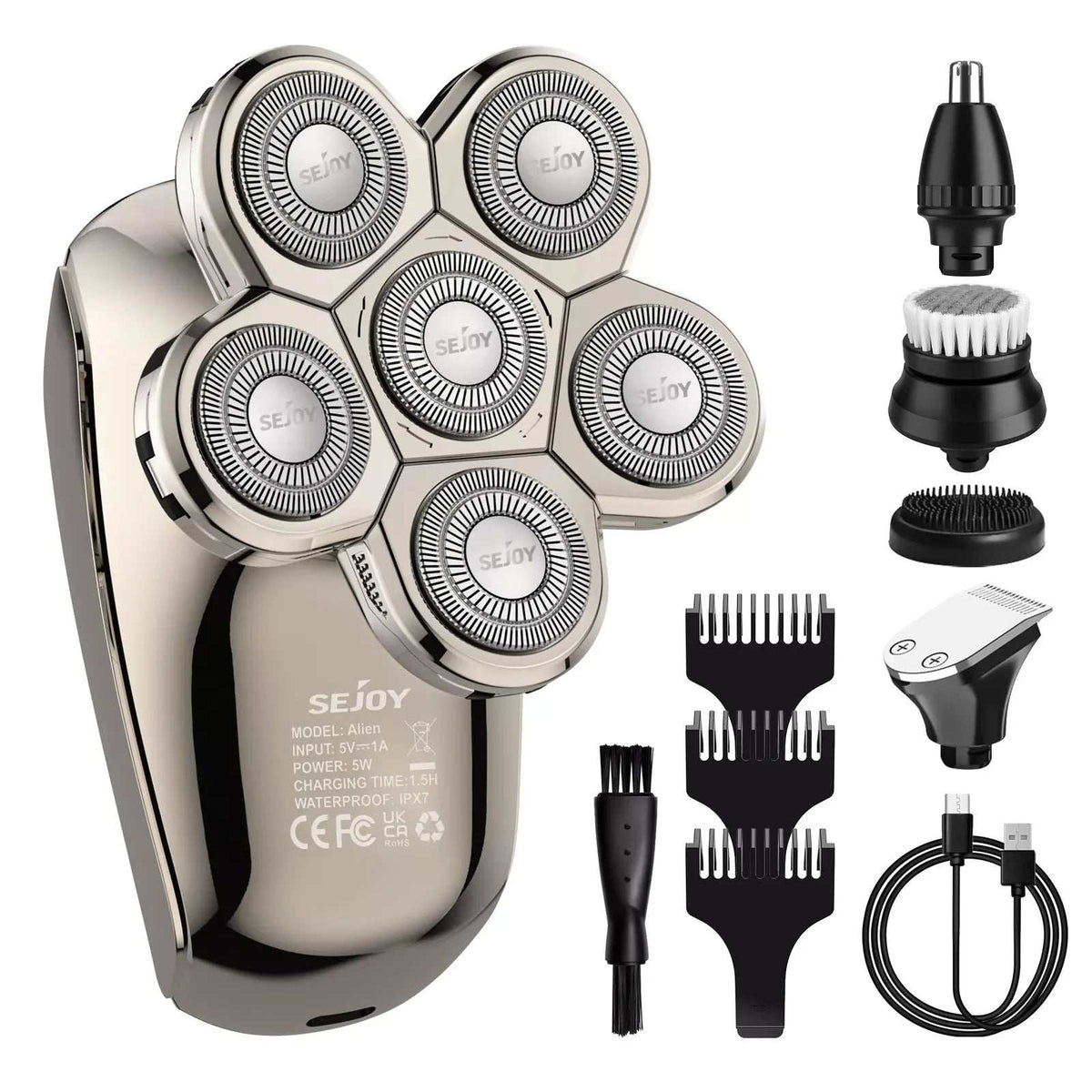 5-in-1 Electric Head Shaver
