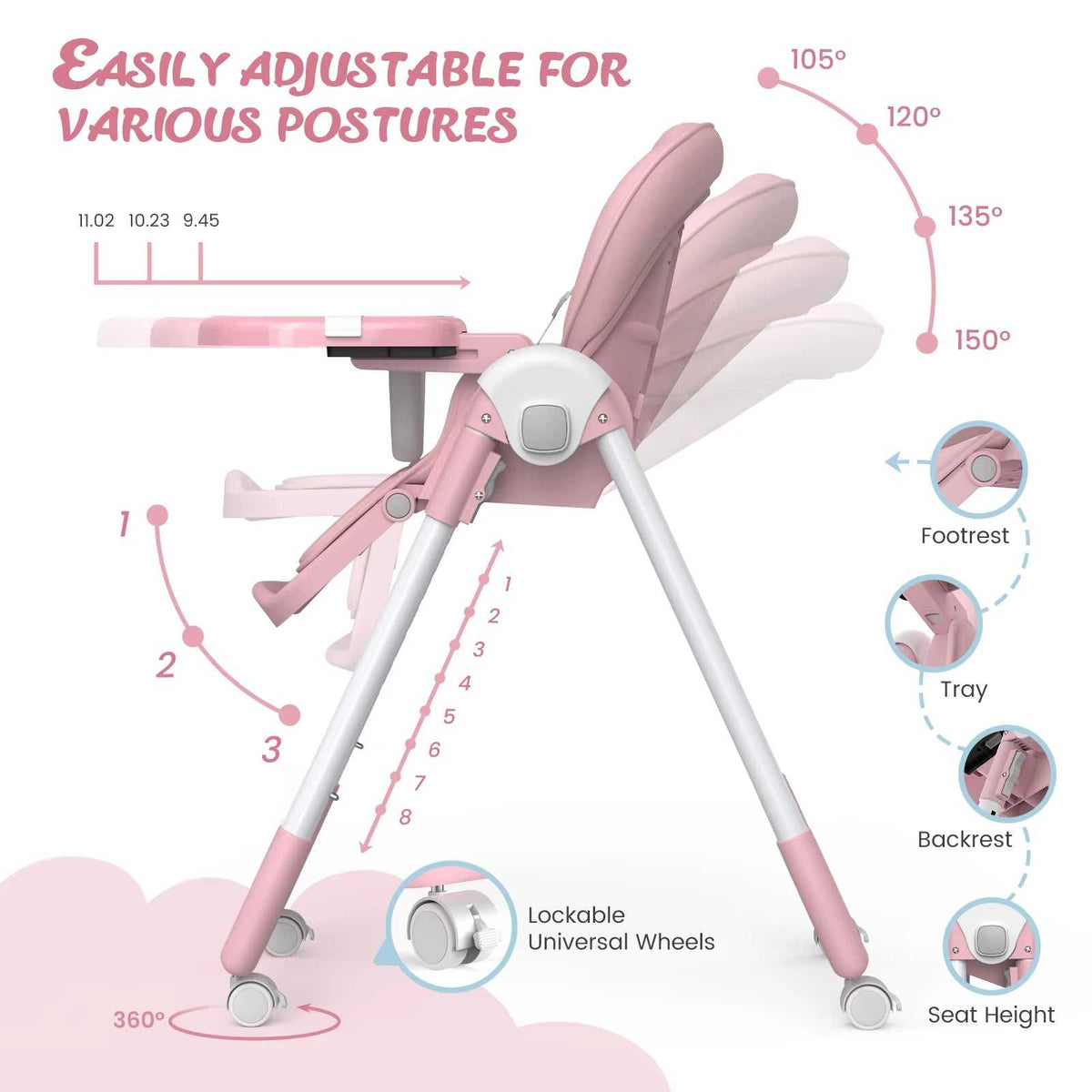 Foldable Baby High Chair