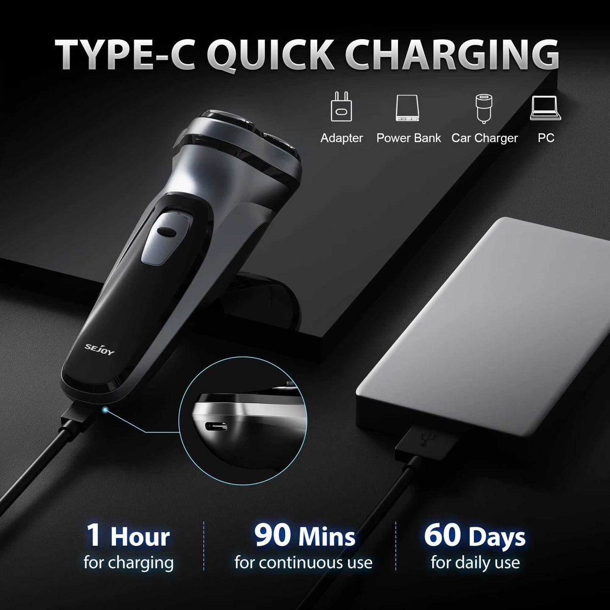 USB Rechargeable Waterproof 