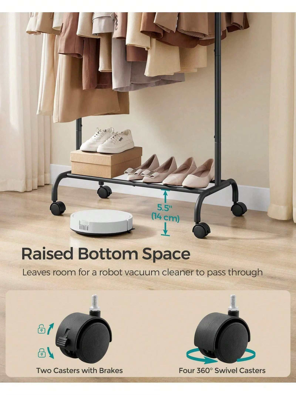 Clothing Rack with Wheels