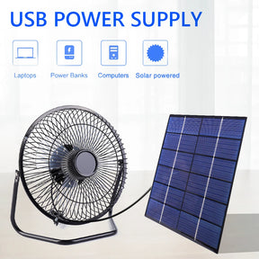 8 inch USB Solar Exhaust Fan