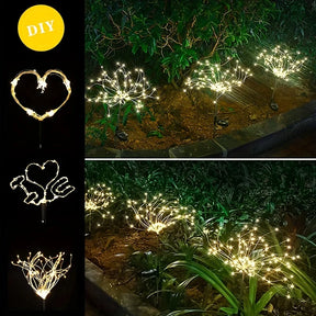 Solar Fireworks Lamp Outdoor