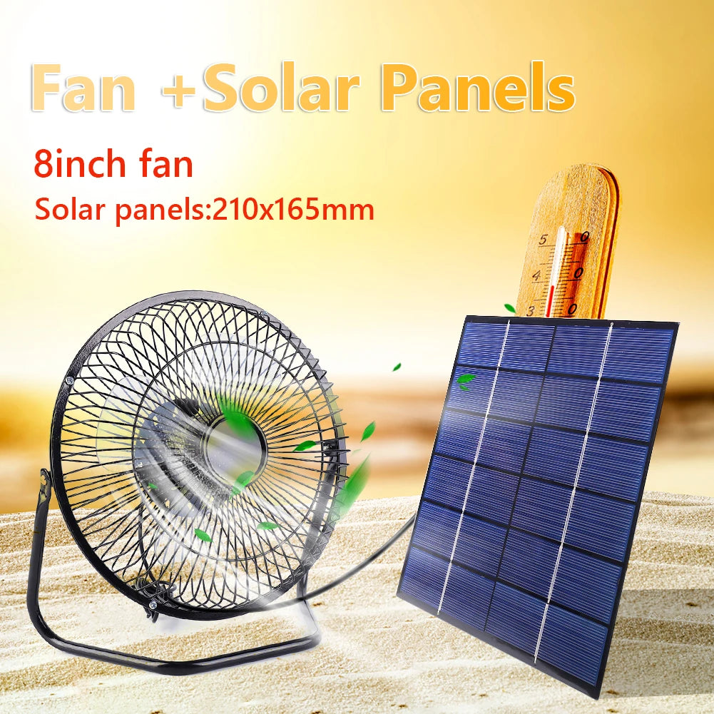 8 inch USB Solar Exhaust Fan