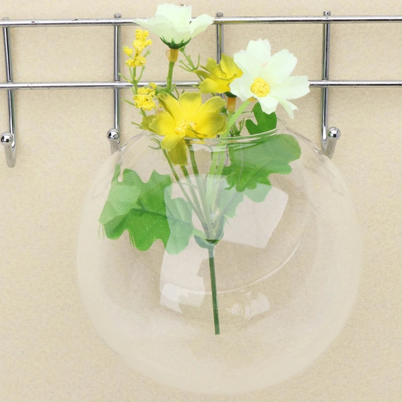 Transparent Glass Vase Wall Hanging