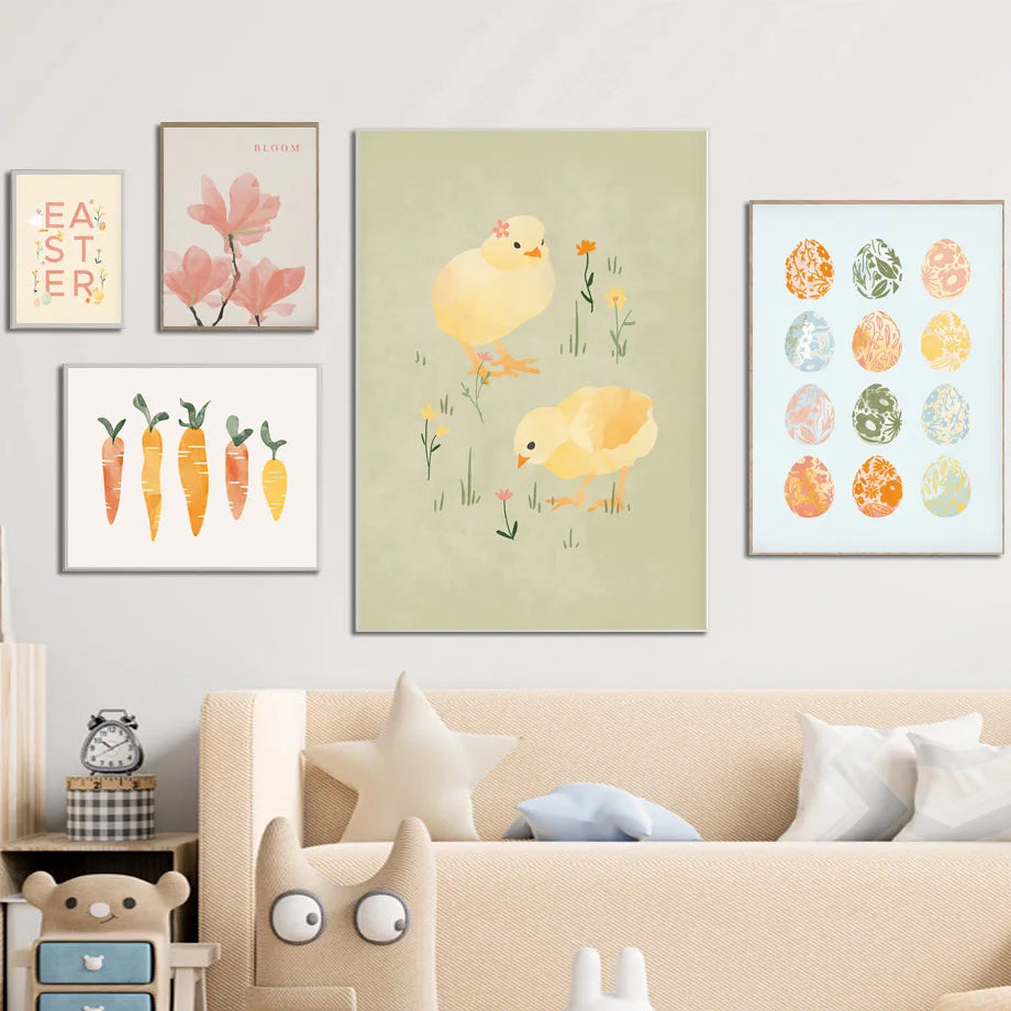 Easter Spring Pastels Minimalism Canvas