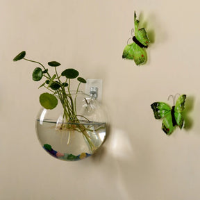 Transparent Glass Vase Wall Hanging