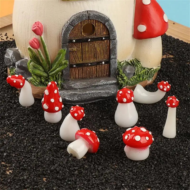 Mini Luminous Mushroom  Landscape Ornaments