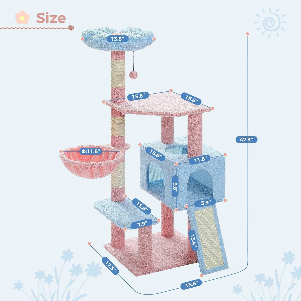 Multi-Level Flower Cat Tree