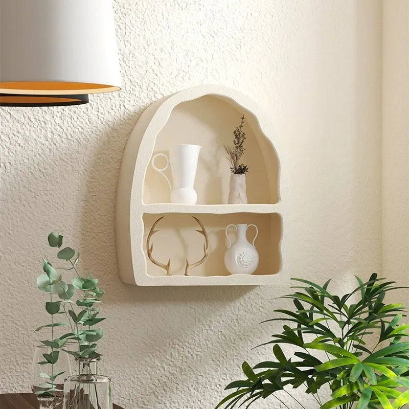 Simple White Arch Wall Cabinet
