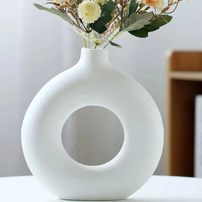 White/Beige Ceramic Vase