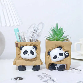 Panda Flower Pot Resin Succulent