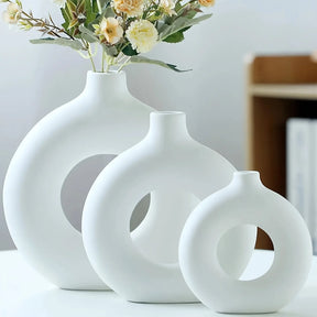 White/Beige Ceramic Vase