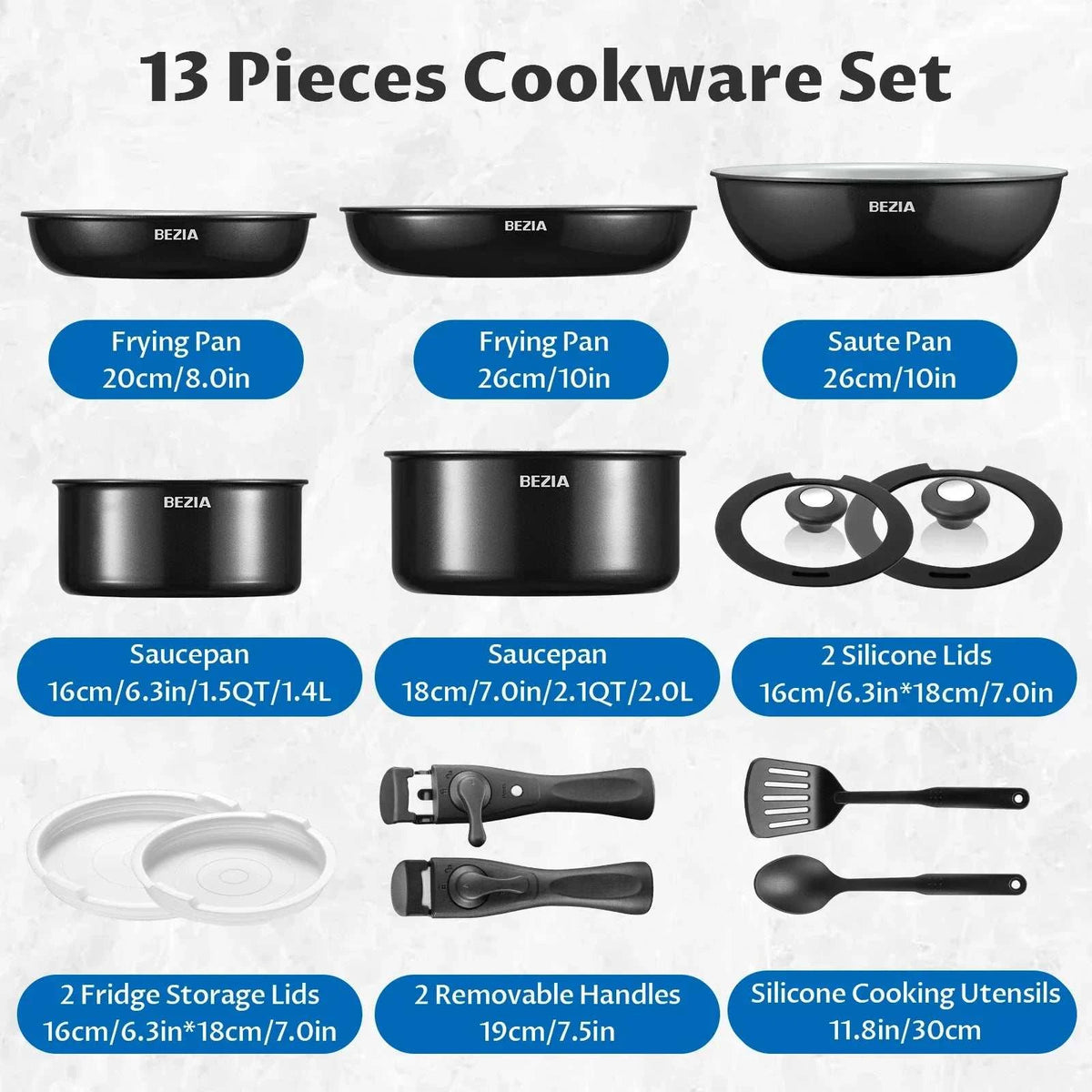 13-Piece Induction Cookware Set 